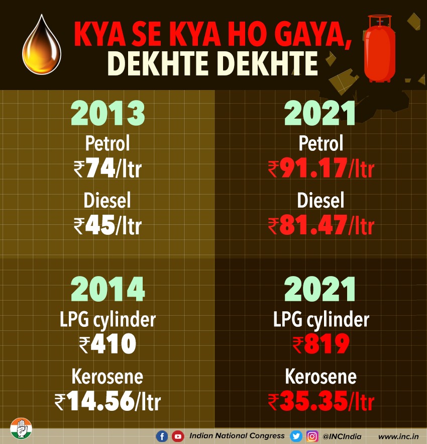 girish663's tweet photo. केंद्र में #HumDoHumareDoKiLoot वाली सरकार

जब तक रहेगी ये जुमलों वाली सरकार,
सहनी पड़ेगी यूँ ही महंगाई की मार।

बीजेपी को वोट 👉गरीब की जेब पर चोट

#HumDeshNahiBikneDenge
बीजेपी को हटायेंगे ..देश बचायेंगे !

#ModiFuelScam
#FuelLootByBJP
#ModiHaiToMehngaiHai
#ModiRaidsProFarmers https://t.co/CtuwNA87vL