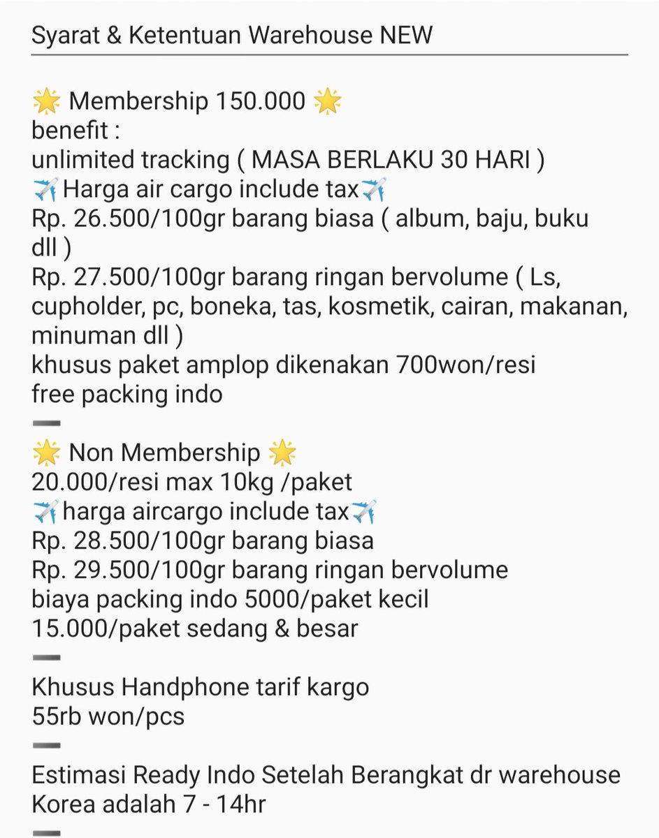soobin_adorable's tweet photo. Warehouse Korea Bulanan Air Cargo
Yang mau tanya2 seputar warehouse bisa dm ya 😌
#warehousekorea #whkorea #murah #whmurah #aircargomurah #aircargo #whbulanan #warehousebulanan https://t.co/dMReiBnh8D