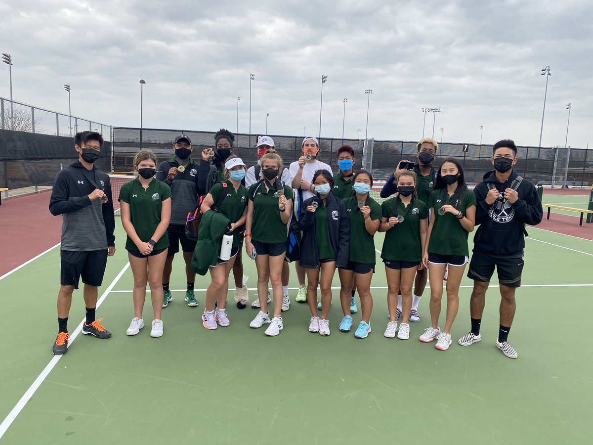 LakeRidgeTennis's tweet photo. @LakeRidgeTennis coming up big today at Gobbler in March Tournament!  Let’s go LR!!  Ice in the veins!! https://t.co/1wskM9WAtI