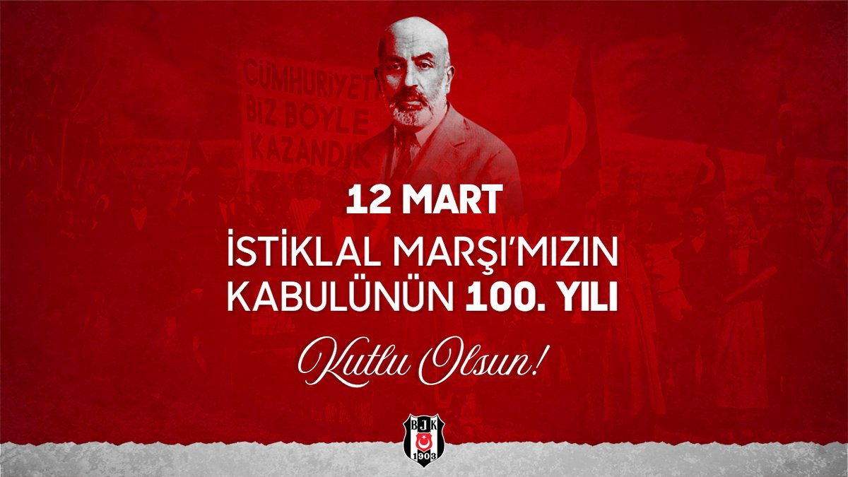 🇹🇷 İstiklal Marşı’mızın kabulünün 100. yılında, Cumhuriyetimizin kurucusu Mustafa Kemal Atatürk ve İstiklal Şairimiz Mehmet Akif Ersoy ile tüm şehit ve gazilerimizi minnetle anıyoruz.