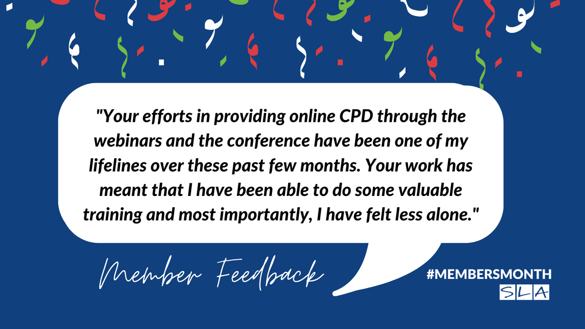 uksla's tweet photo. We're loving hearing your feedback as part of #MembersMonth. π
Alongside the help provided by our online events, we're proud that members also gain a support network through the fantastic community they become part of.
Learn more about joining us here: https://t.co/0RLwluPEqg https://t.co/ktQLPuPV3C