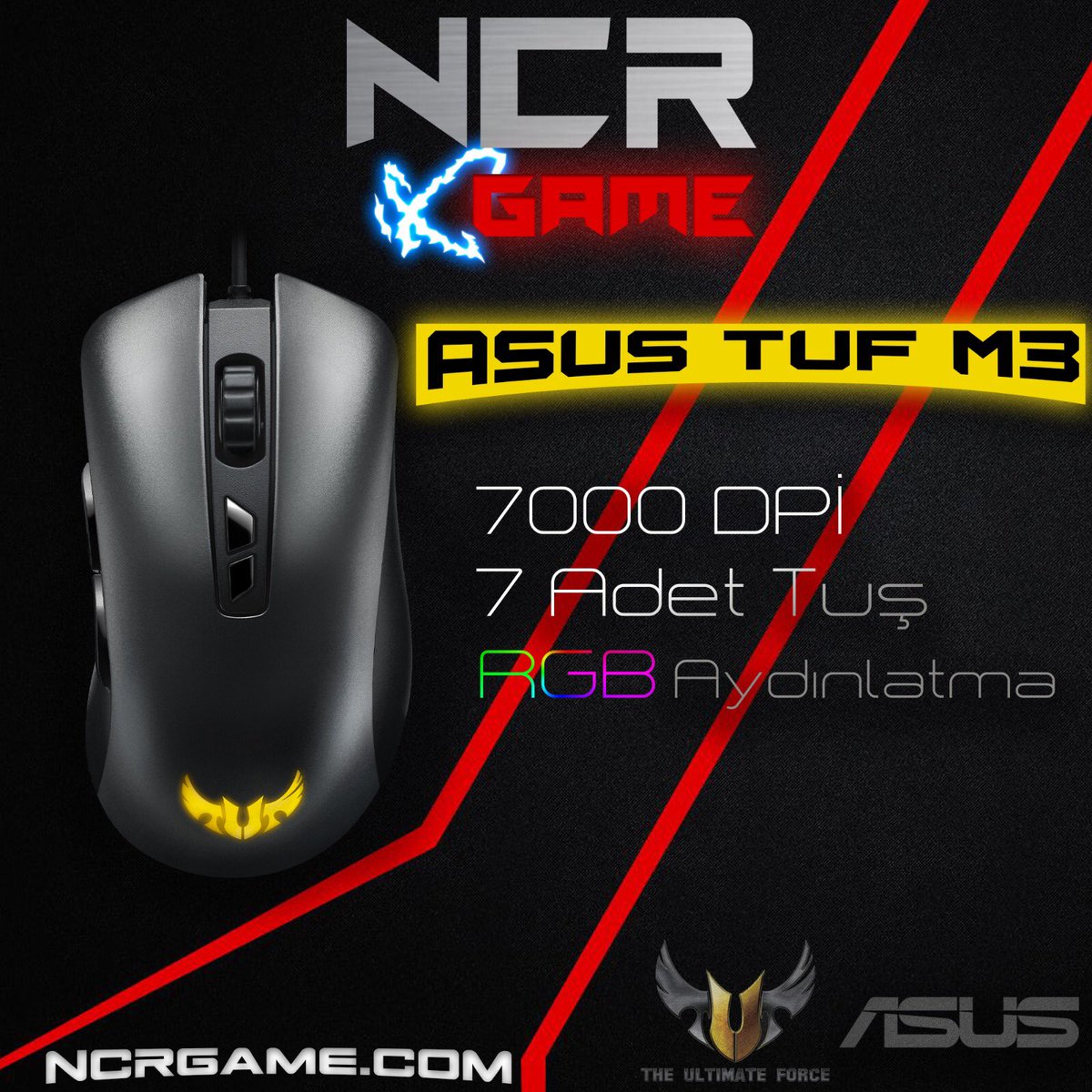 Asus gaming tuf M3 mouse çok yakında youtube incelemesi gelicektir web sitemizden ürünümüze göz atabilirsiniz

ürün linki = ncrgame.com/Product?Id=d41…