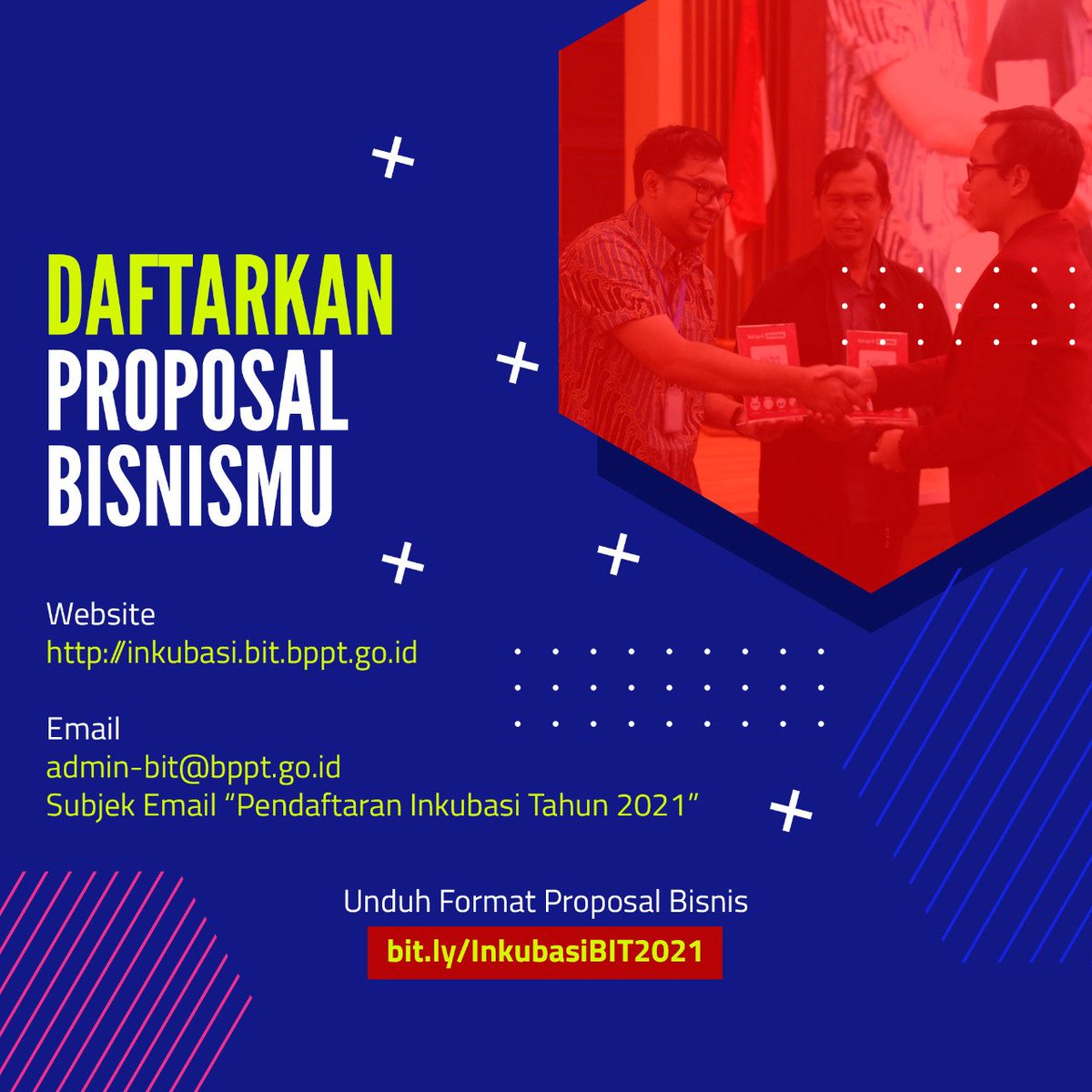 bit_bppt's tweet image. Jika ada pertanyaan lanjutan, bisa DM social media BIT @bit_bppt atau email di info-bit@bppt.go.id atau bisa juga WA di 081315773575 yaa

#BPPT #BPPT_RI #BIT_BPPT #BALAIINKUBATORTEKNOLOGI #INKUBASI #INKUBATORBISNIS #STARTUP #UMKM #TECHNOPRENEUR #ENTREPRENEUR #SELEKSITENANT