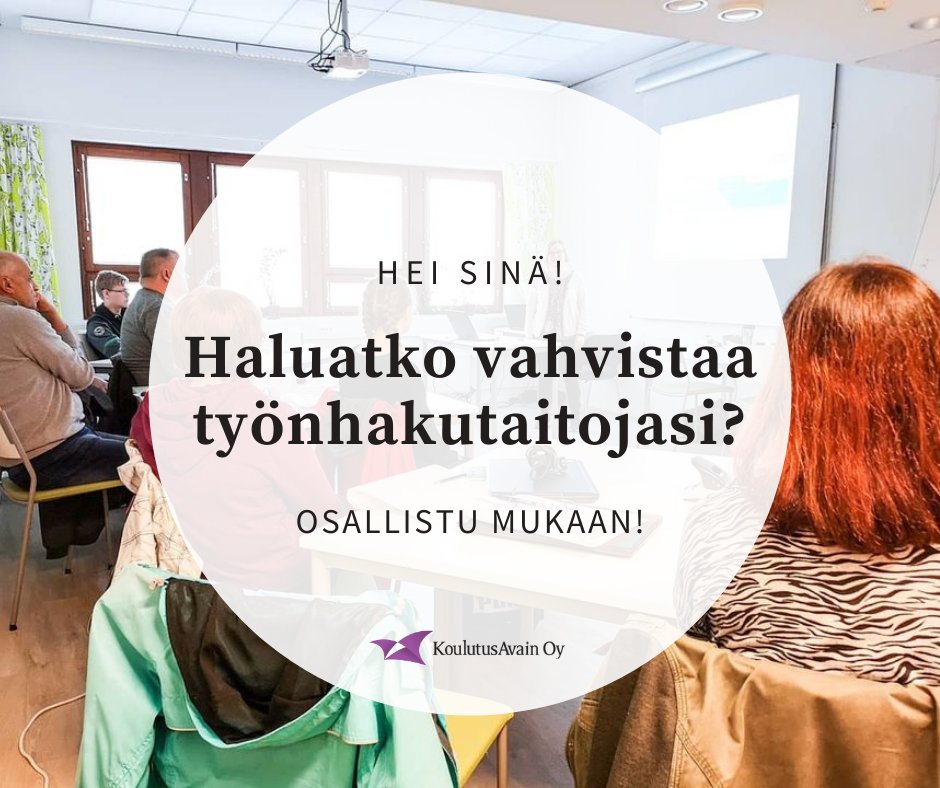 Miltä näyttävät tulevaisuudessa työllistymismahdollisuudet omalla alallasi? Tiedätkö, millaisia ominaisuuksia arvostetaan ammatissasi?

Näitä asioita kartoitetaan ja selvitetään 5 päivän mittaisessa työnhakuvalmennuksessa. Seuraava valmennus alkaa 22.3.!#kainuu #kajaani #työnhaku