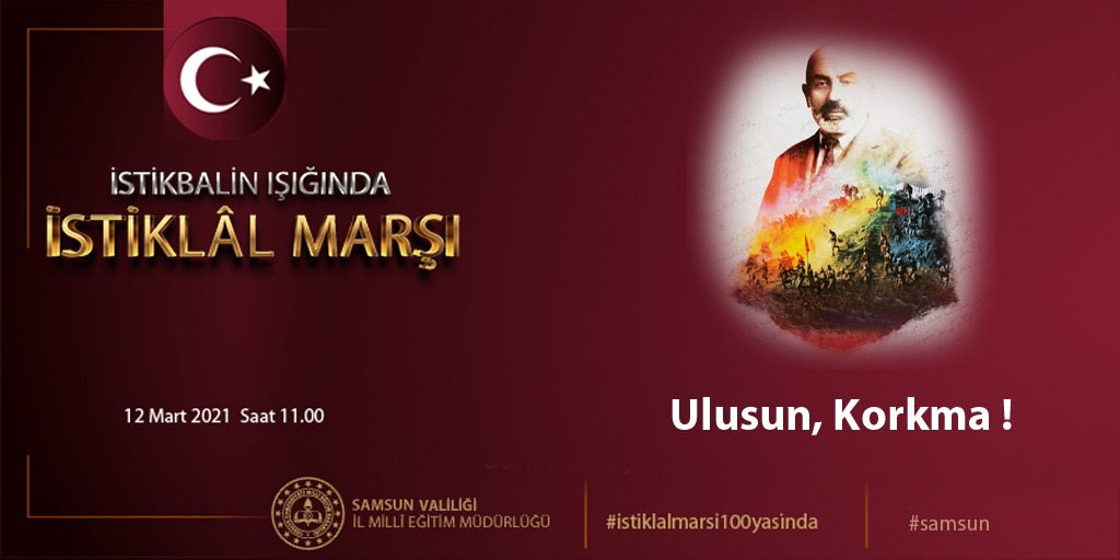 Korkma <a href="/havzailcemem1/">@havzailcemem</a> <a href="/CoskunESEN57/">Coşkun ESEN</a> <a href="/ziyaselcuk/">Ziya Selçuk</a> <a href="/zulkifdagli/">Doç. Dr. Zülkif Dağlı</a> #istiklalmarsı100yasında