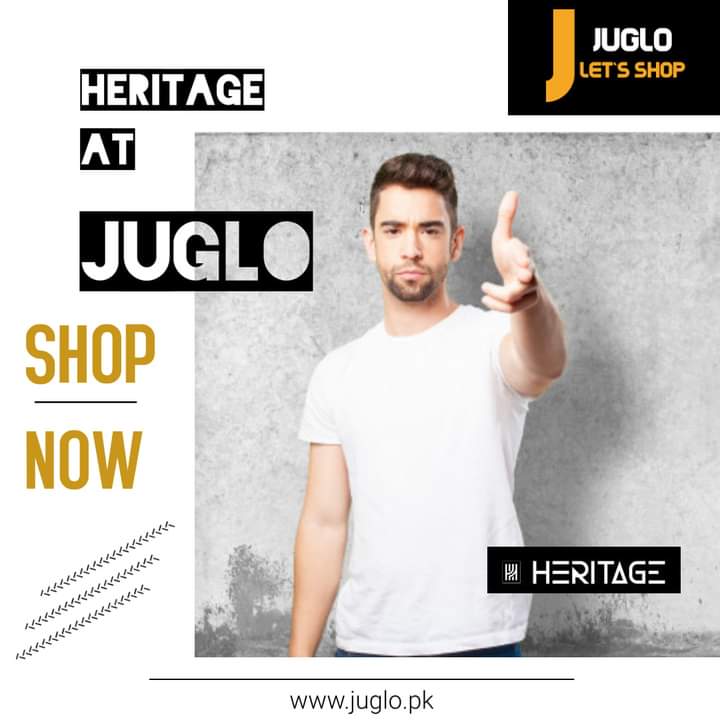 Now you can find Heritage at Juglo. Shop with easy and save your time.
juglo.pk

#juglo #juglopk #heritage #clothes #menswear #shopnow #easyshopping