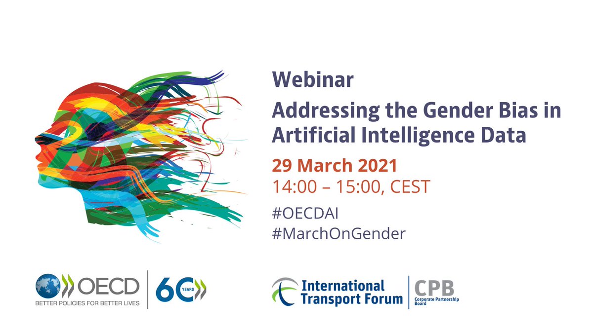 Young Tae KIM 🌏 (@young_t_kim) on Twitter photo Join us on 29 March for a discussion and Q&A about gender bias in #AI data, featuring insights from policy and technical experts. 
The online event begins at 14:00 CET, see the latest agenda and register here: bit.ly/2MXjY0Z 
#OECDAI #MarchOnGender #ITF_Corporate Join us on 29 March for a discussion and Q&A about gender bias in #AI data, featuring insights from policy and technical experts. 
The online event begins at 14:00 CET, see the latest agenda and register here: bit.ly/2MXjY0Z 
#OECDAI #MarchOnGender #ITF_Corporate