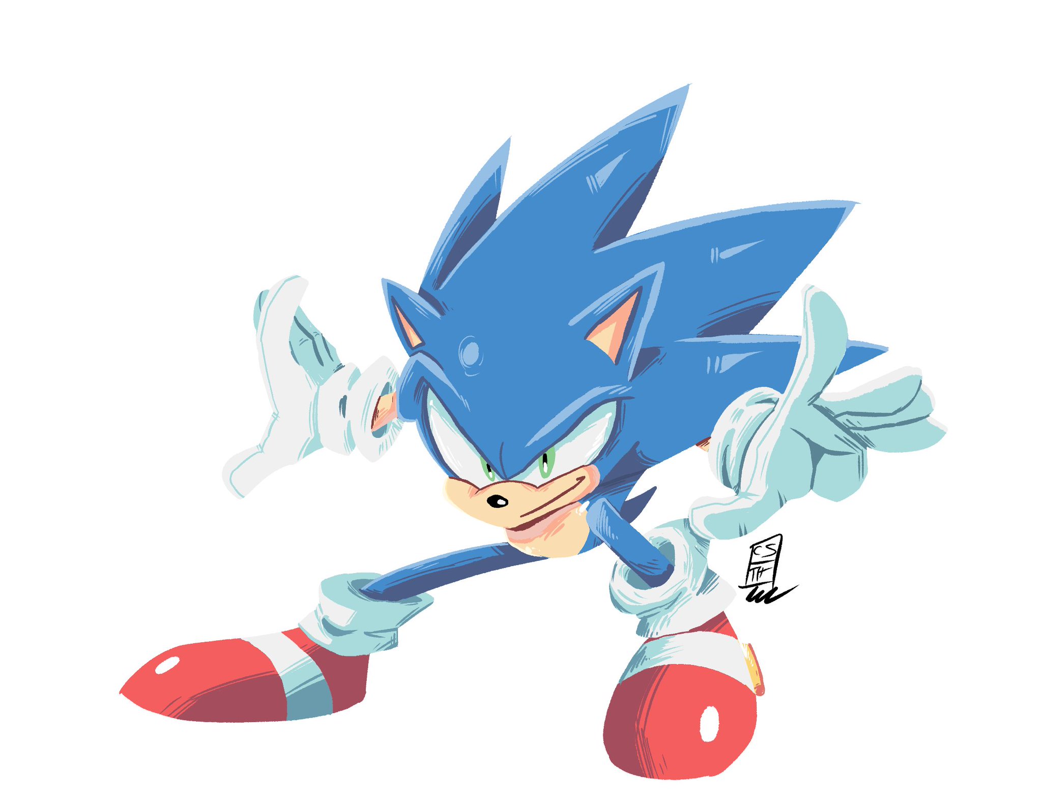 SETD💽WN on X: Lineless Classic sonic. #SonicTheHedgehog #lineless #FANART  #classicsonic  / X