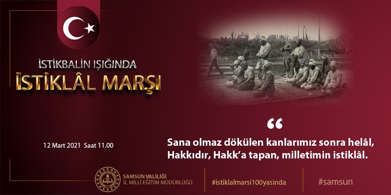 Korkma <a href="/25Mayisilkokulu/">Havza 25 Mayıs İlkokulu</a> <a href="/CoskunESEN57/">Coşkun ESEN</a> <a href="/ziyaselcuk/">Ziya Selçuk</a> <a href="/zulkifdagli/">Doç. Dr. Zülkif Dağlı</a> #istiklalmarsı100yasında