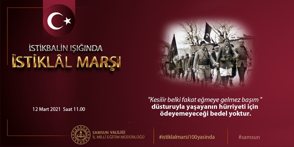 Dalgalandığın yerde ne korku ne keder .. <a href="/havzailcemem/">Havza İlçe MEM</a> <a href="/samsunmem/">Samsun İl Milli Eğitim Müdürlüğü</a> <a href="/CoskunESEN57/">Coşkun ESEN</a> <a href="/zulkifdagli/">Doç. Dr. Zülkif Dağlı</a> <a href="/ziyaselcuk/">Ziya Selçuk</a> #istiklalmarsı100yasında #samsun