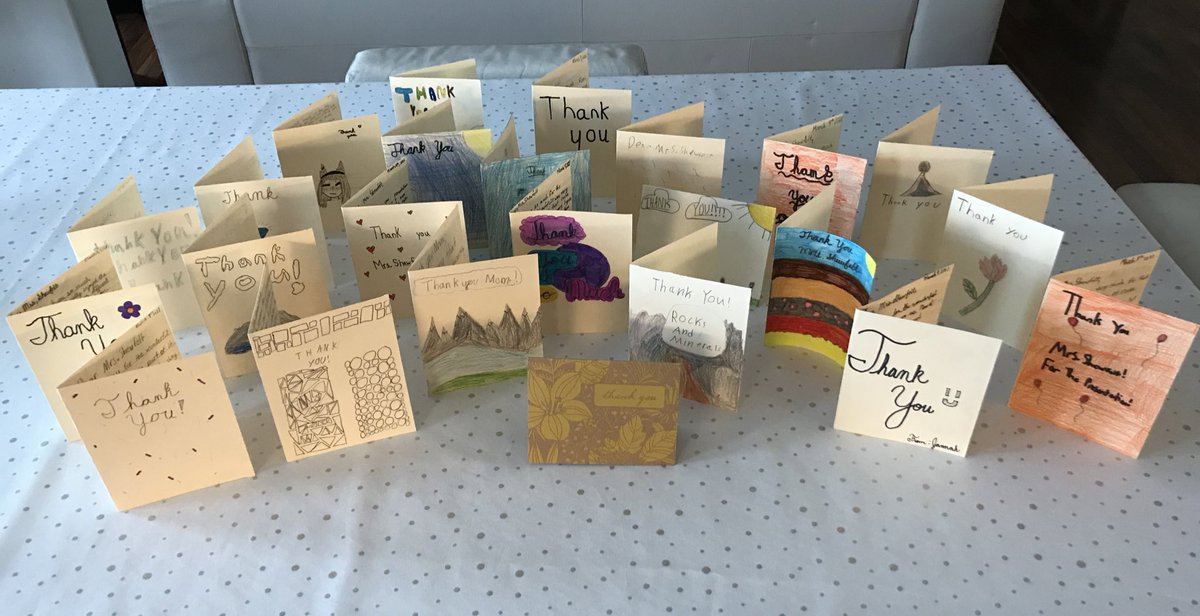 Thanks to Willowgrove <a href="/StoonPubSchools/">Saskatoon Public Schools</a> for having us provide a virtual afternoon on Physical Regions of #Canada, natural resources in SK &amp; intro to Rocks and Minerals. We had a great Q&amp;A session. These thank-you cards make me melt 🥰 #GirlsInSTEM #WomenInSTEM