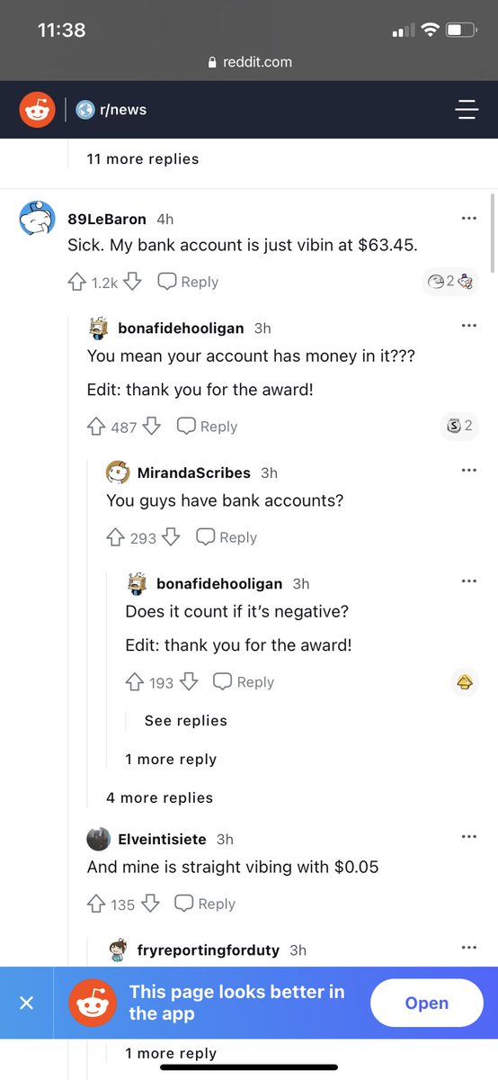 JStein_WaPo's tweet image. Some of the reactions on the homepage of Reddit to announcement that checks could hit this weekend