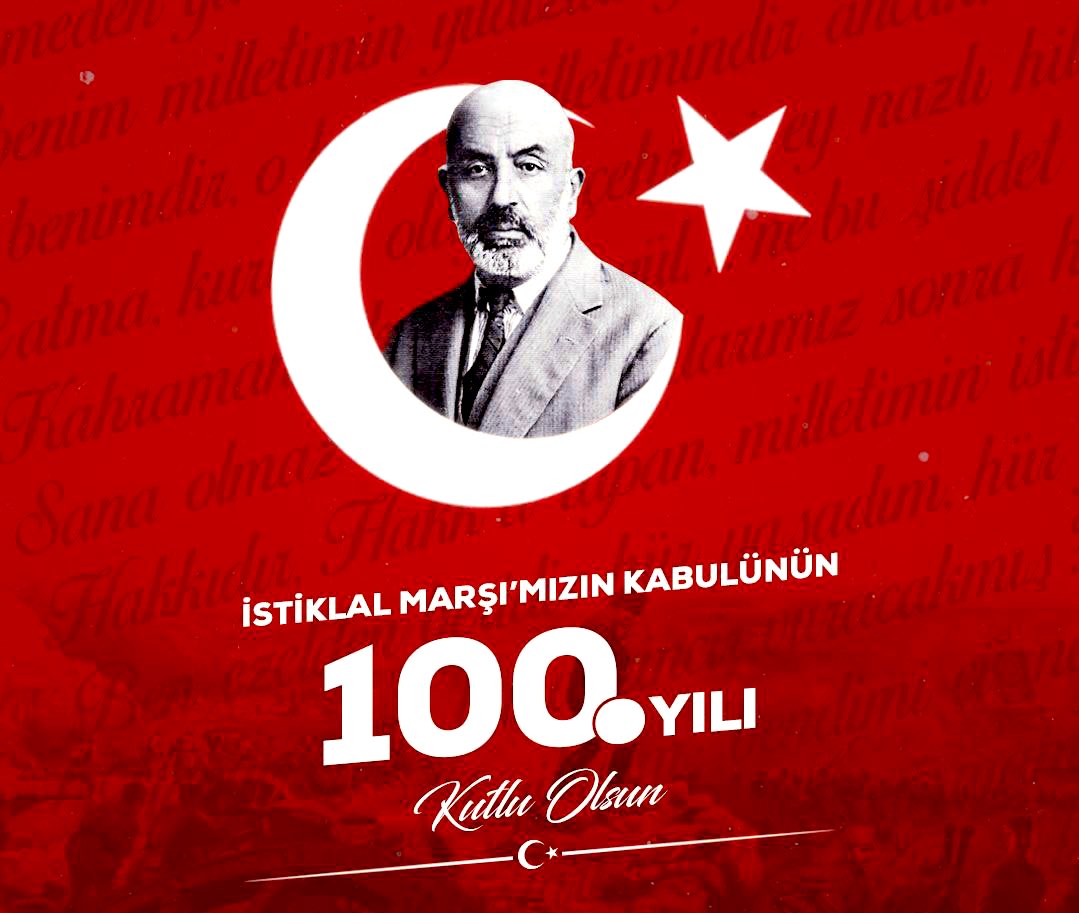 AIIah bir daha bu miIIete bir İstikIâI Marşı yazdırmasın! İstiklal Marşı’mız 100 yaşında.. 
#MehmetAkifErsoy #istiklalmarşı100yaşında