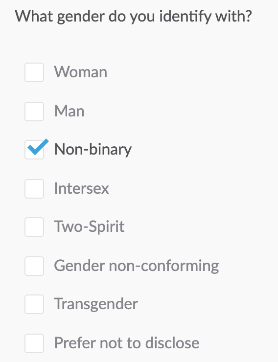 AJCurtis6's tweet photo. More companies need to have job applications like @Spotify. If you give my gender an option beyond "Decline to Answer", I will 1000000% apply for the job! https://t.co/1VbFUGnNPq