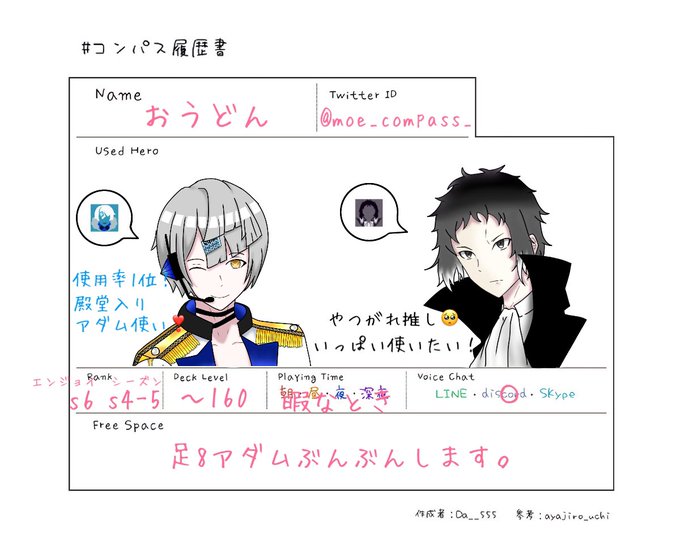 コンパス民と繋がりたい 高画質 のtwitterイラスト検索結果