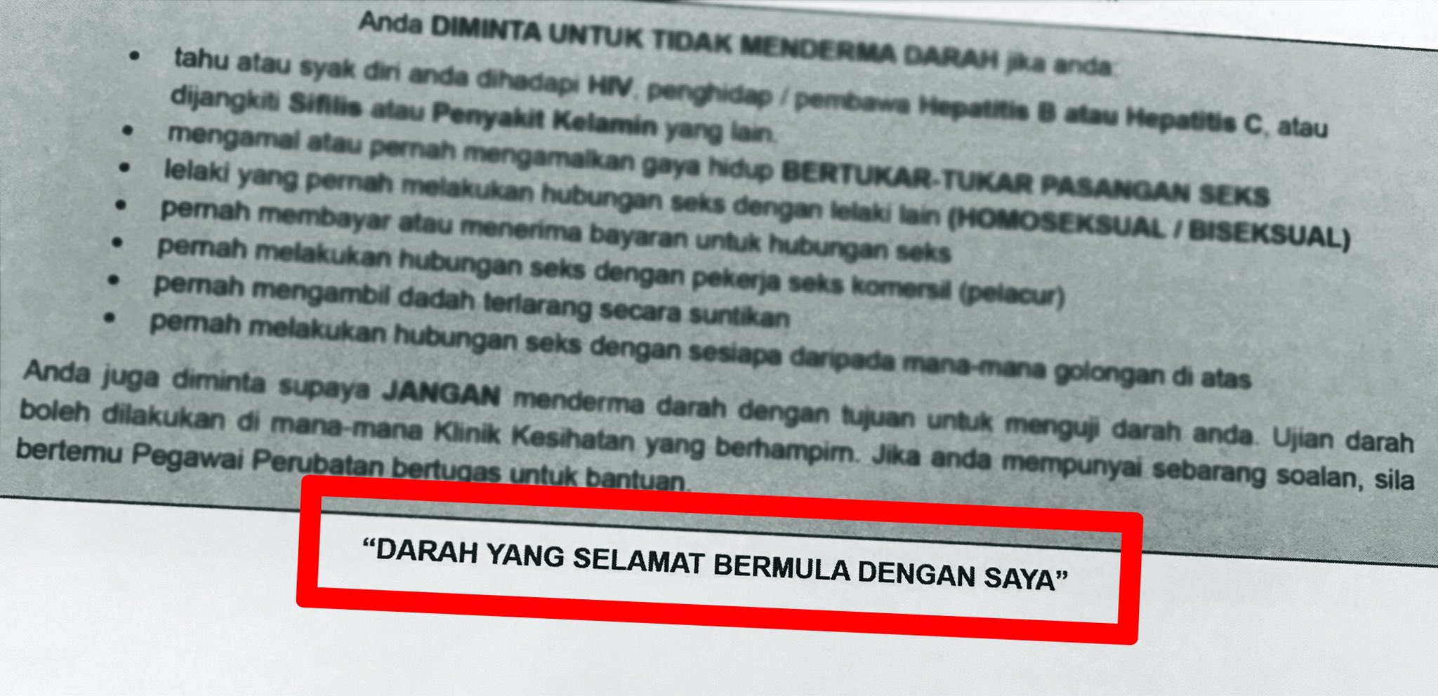 Derma Darah Kelantan On Twitter Siapa Perasan Ayat Ni Darah Yang Selamat Bermula Dengan Saya Ada Di Muka Depan Borang Pendermaan Darah Di Bawah Sekali Ada Sesiapa Yang Boleh Jelaskan Maksud Ayat