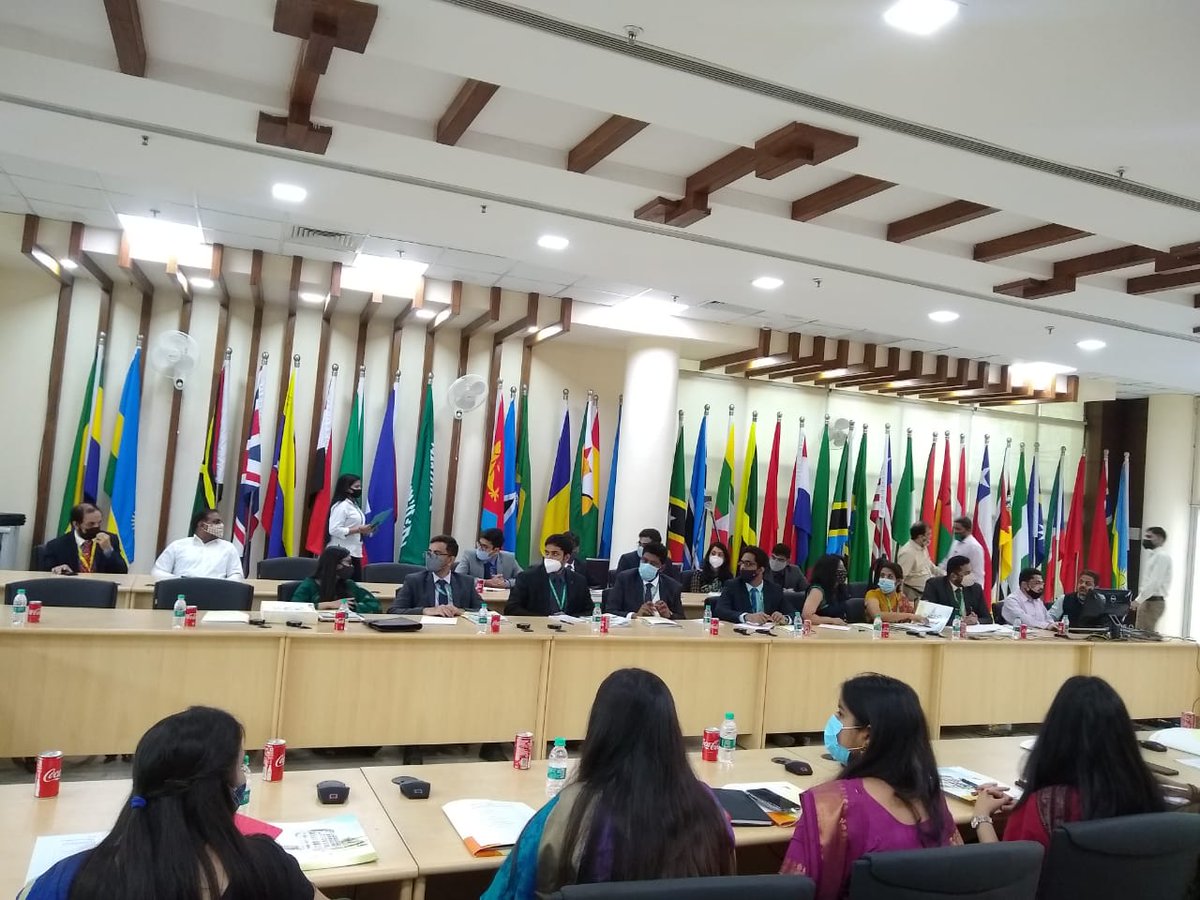 SSIFS_MEA's tweet photo. Indian Foreign Service Officer Trainees (2020 Batch) and Bhutanese Diplomats visit the headquarters of International Solar Alliance in Gurugram. https://t.co/nDdVBGdbEj
