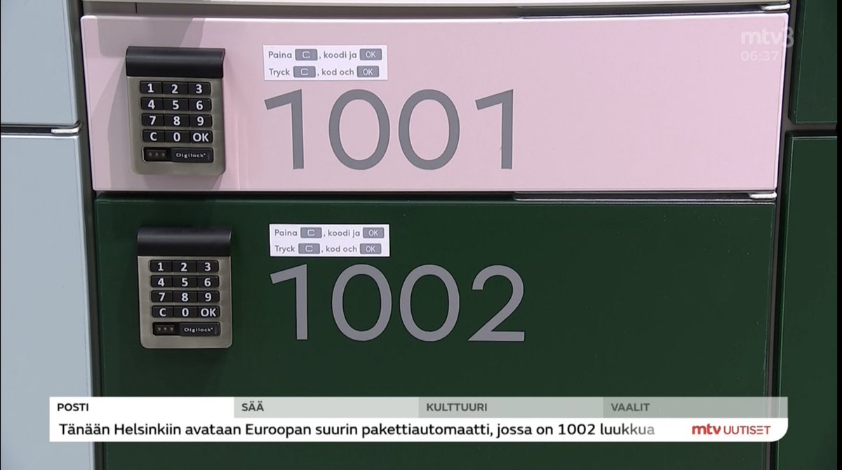 Today is the day when we open our new parcel locker in Munkkivuori shopping mall in Helsinki. Door number 1002 is waiting for it’s first parcel. #eCommerce #Posti #Munkkivuori https://t.co/qvF4uANAKY