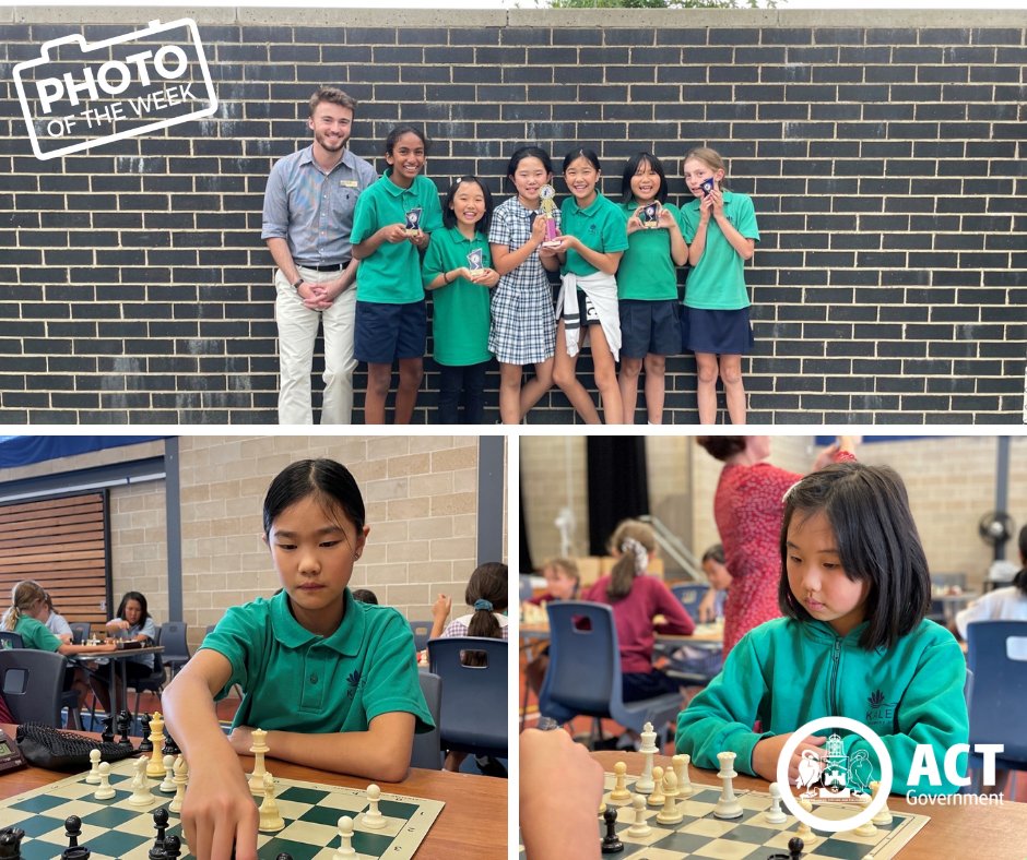 ACTEducation's tweet image. Our #photooftheweek comes from Kaleen Primary School and their Girl’s Chess Team. After a lot of training, this team competed against other school teams from across the north of Canberra and finished in first place! Next stop, the ACT-wide finals. Well done to all involved!