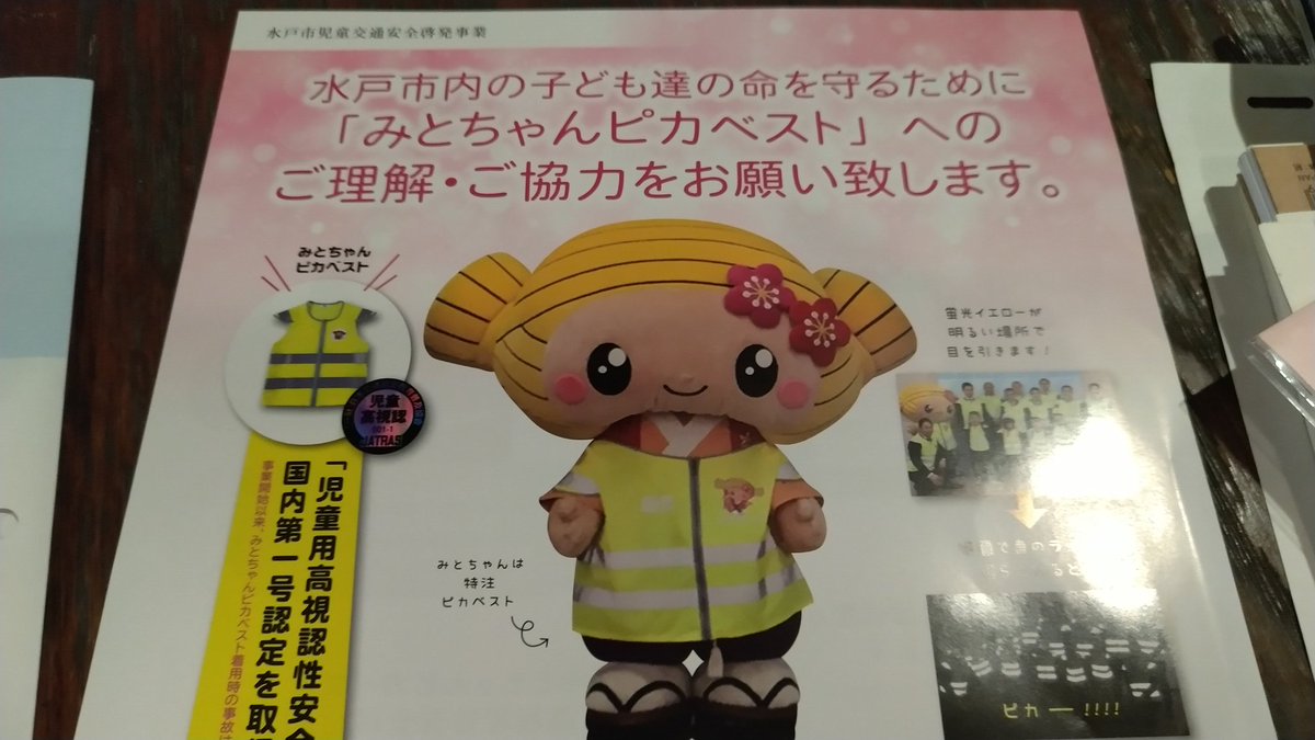 doze_w_cat's tweet photo. お子さんに着用させる反射材付きベストの協賛金のお知らせなんですが、みとちゃんの頭のめり込み具合が気になります…
みとちゃん大丈夫？😥 https://t.co/OYS52HE3tJ