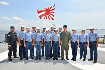 All nations except for South Korea recognize that the Rising Sun flag is not the equivalent of the Nazi swastika.All militaries respect the official naval ensign of Japan.