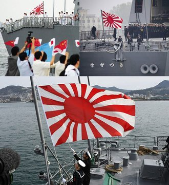 Even the CCP is fine with the Rising Sun Flag. They respect the naval ensign of Japan just like any other country. "Japanese warship lowers gangway to let Chinese visitors in for a closer look"