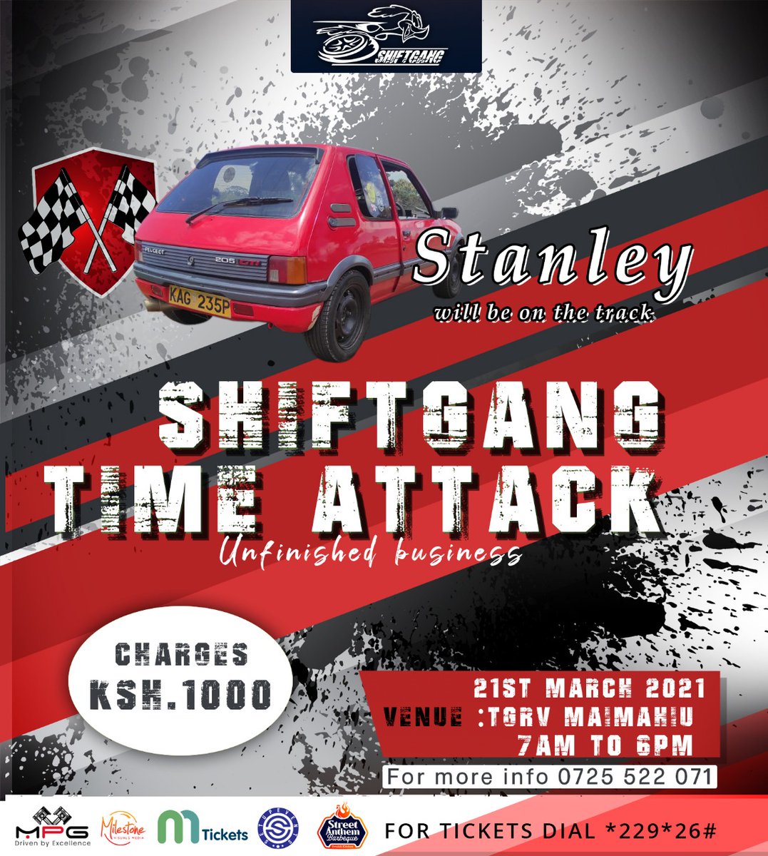 SetupEventsKe's tweet photo. Come find out what this Peugeot 205 GTI can do on the track at on 21st March #ShiftgangTimeAttack at TGRV Circuit Mai Mahiu.

@shiftgang254 @SetupEventsKe
@MpgKe

#shiftgang254 #Peugeot205 #GTI #RaceagainstTime #shiftgangtimeattack #timeattack #perfomancecarskenya #subaru https://t.co/2W2NuFufG7