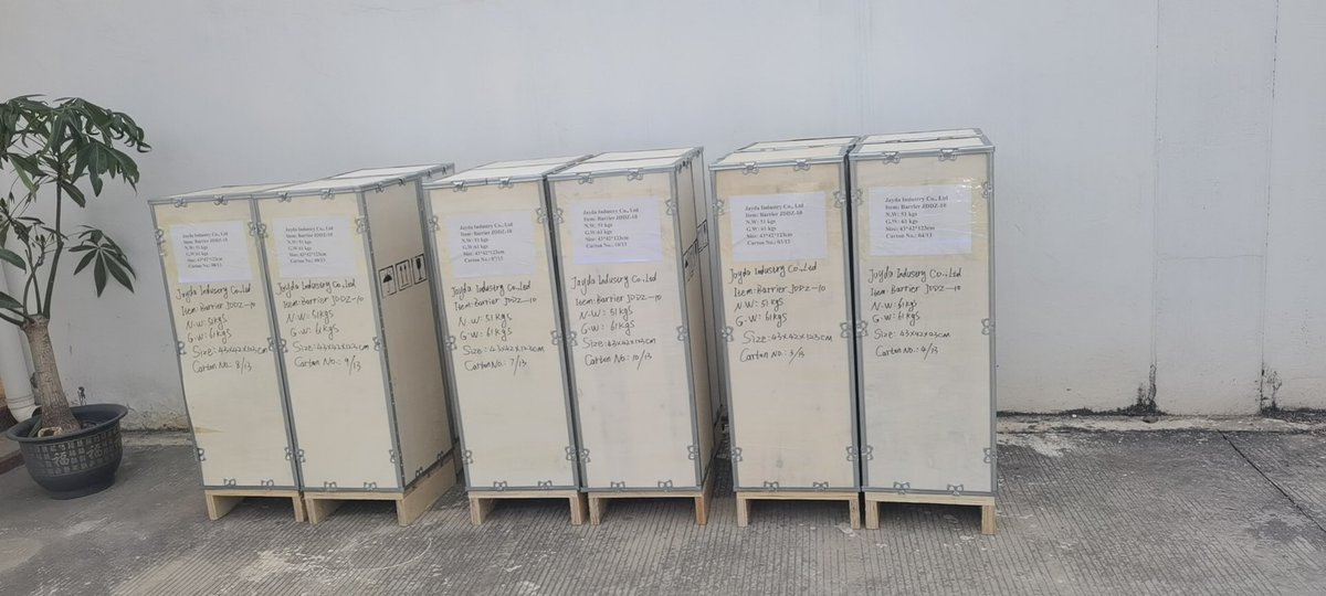 LukeZha53171692's tweet image. 0.6-6 seconds adjustable 4.5 million times digital brushless barrier gate JDDZ-10 are ready for shipment to South America.

Luke@jaydagate.com
Whatspp:+ 86-13548106515
Skype:jaydagates@outlook.com

#barriersystem#parkingbarrier#vehiclebarrier#securitybarrier#barriergatesystem
