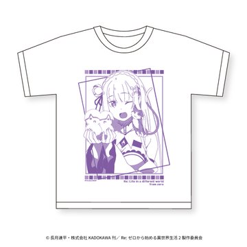 海外で買 人気TVアニメ Re:ゼロから始める異世界生活のTシャツ