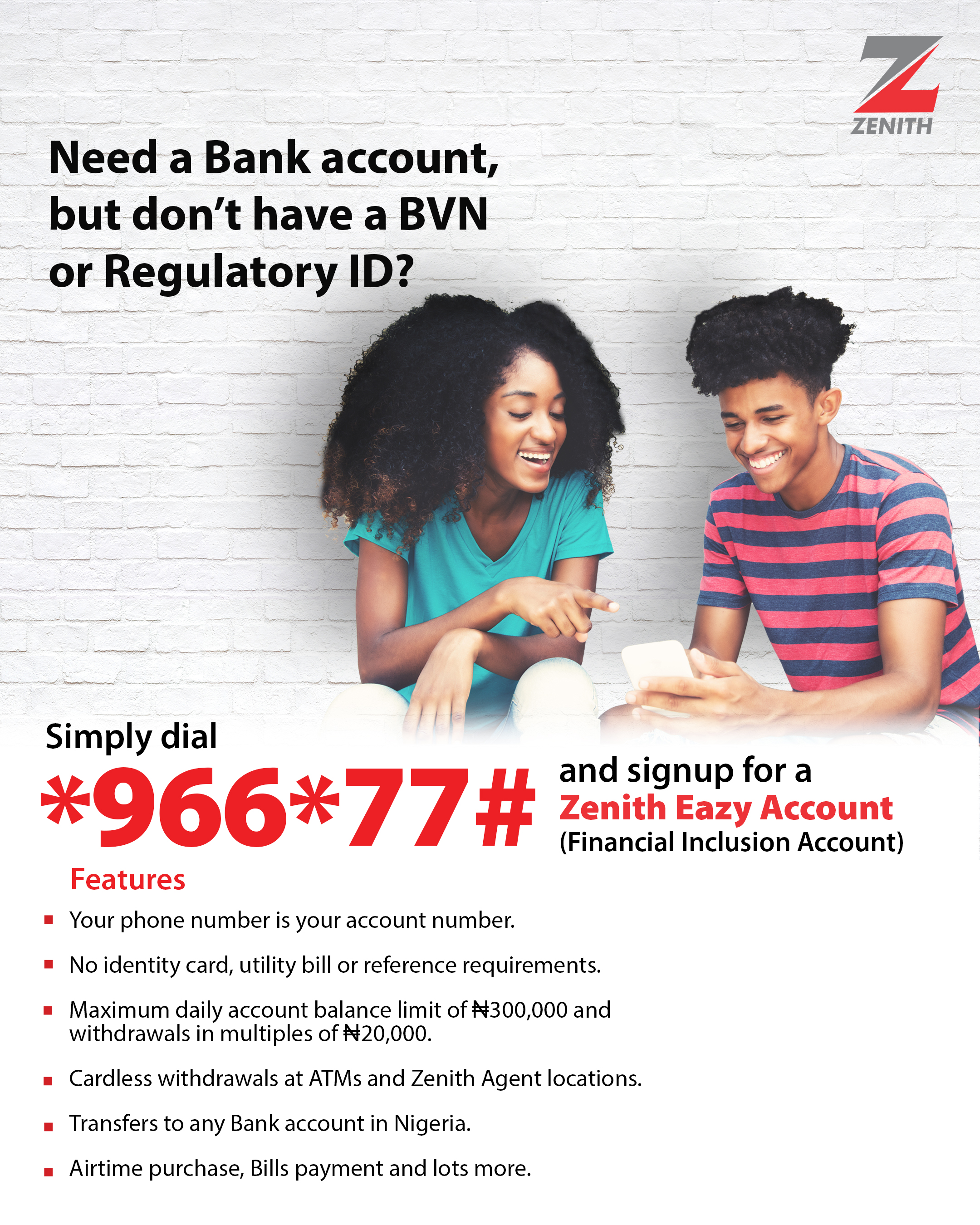 Open zenith bank account with bvn sales