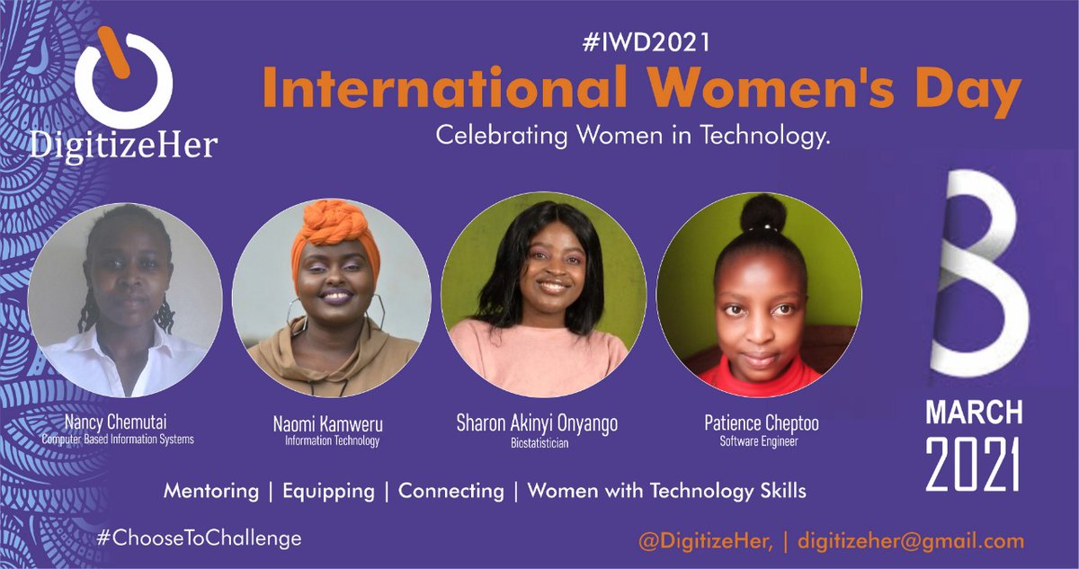 DigitizeHer's tweet photo. β¨"Where there is a woman there is magic."βοΈ
It has been delightful, having these incredible women, as mentees in the #DigitizeHer WRP. We have seen them create magic with the resources, skills and information they have acquired. We celebrate you!π₯°
#IWD #ChooseToChallenge2021 https://t.co/ddGzS5VBZG