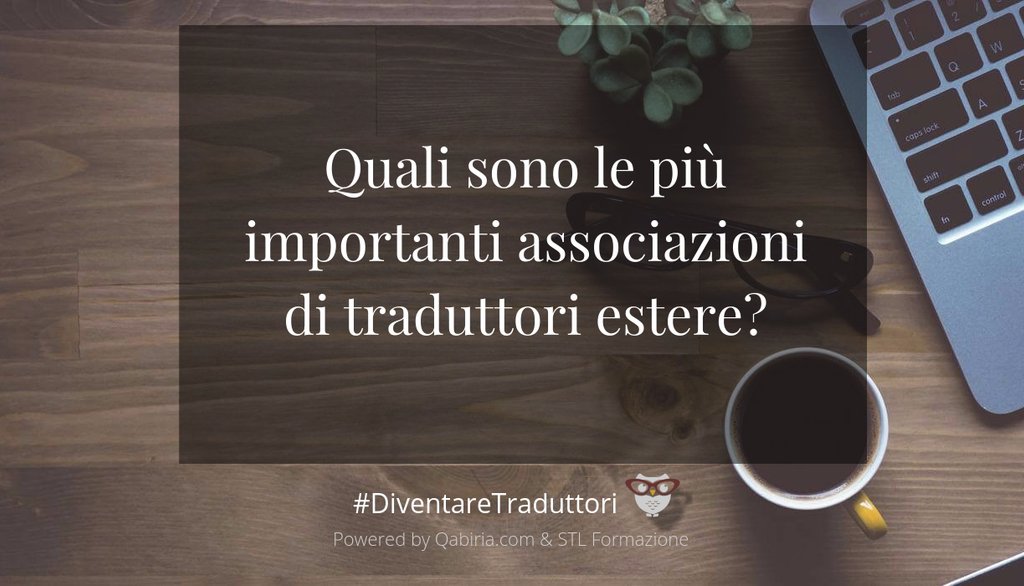 Tempo fa ci hanno domandato: Quali sono le più importanti associazioni di categoria estere? Avete già avuto a che fare con quelle elencate? rplg.co/82f8e790

#DiventareTraduttori