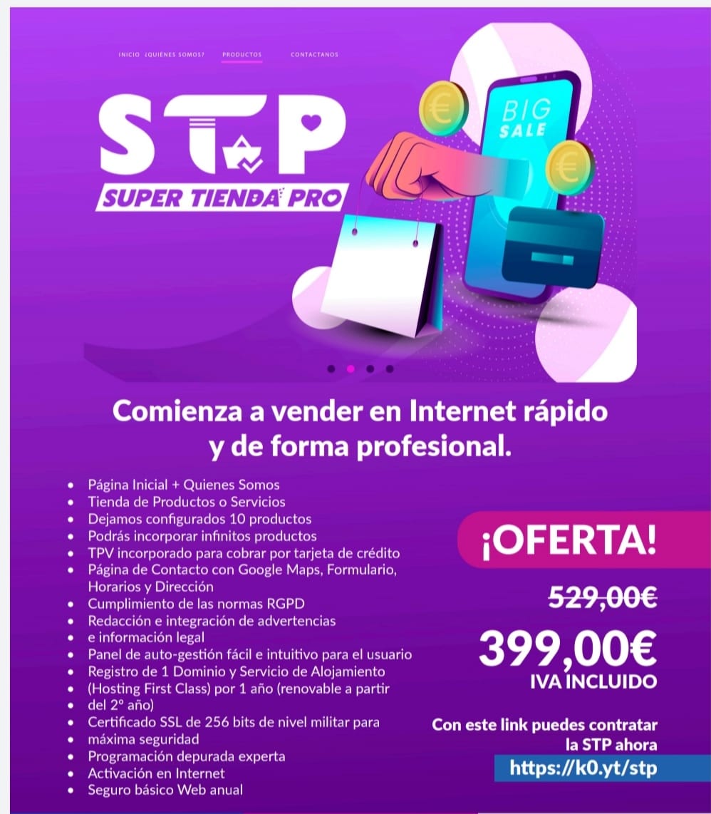 multipublilowcost.com
657078581
Especialistas en diseño web y tiendas online.