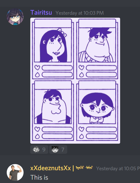 Personagens de OMORI em call no discord 