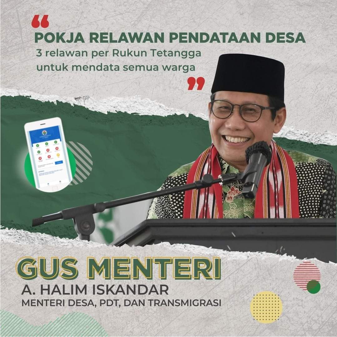 Wajib 3 Relawan per Dusun untuk mendata semua warga Desa🙏🏻
#SDGsDesa
<a href="/jokowi/">Joko Widodo</a> <a href="/halimiskandarnu/">ABDUL HALIM ISKANDAR</a> <a href="/taufikmadjid/">taufik madjid</a> <a href="/imansyukri/">Iman Sukri</a> @fachrilabalado <a href="/malik_haramain/">malikharamain</a>     @yusradaridesa  <a href="/azzameldzikrie/">#SantriIndonesia</a>  <a href="/tppkemendes/">TPP KEMENDES</a> <a href="/TPPISUMUT/">TPP SUMUT</a> @Erwin3977  <a href="/siagian_saipul/">saipul siagian, M. Si</a>  <a href="/arisfad02268925/">aris fadillah</a> <a href="/SusanMelindaSi3/">Susan Melinda Siregar</a>