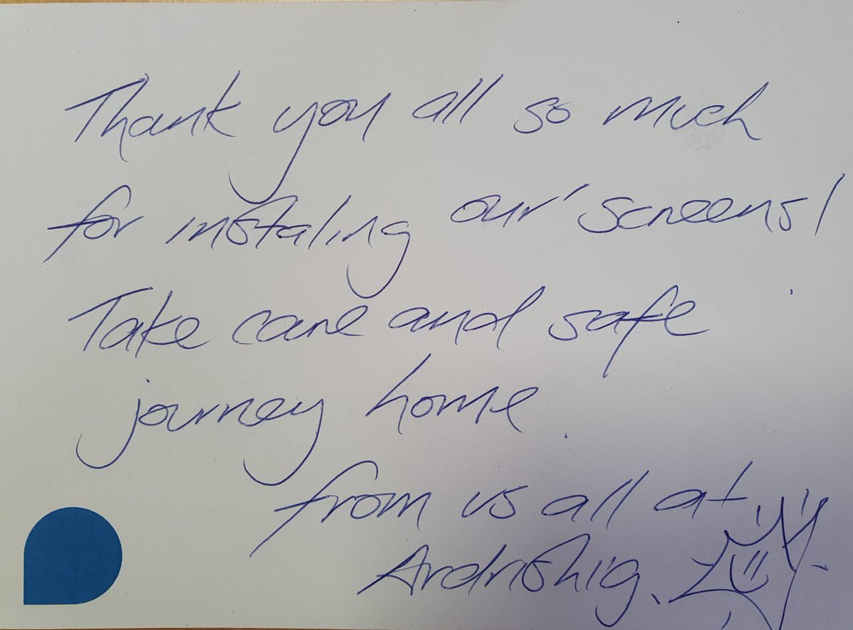 Efficient_is's tweet photo. We received this lovely wee thank you note from @ArdrishaigPS after installing 8 new @ProwiseUK Touchscreens on lifts! 

Absolutely made our day and LOVE the drawing, so well done!😍 https://t.co/5XXDynT91q