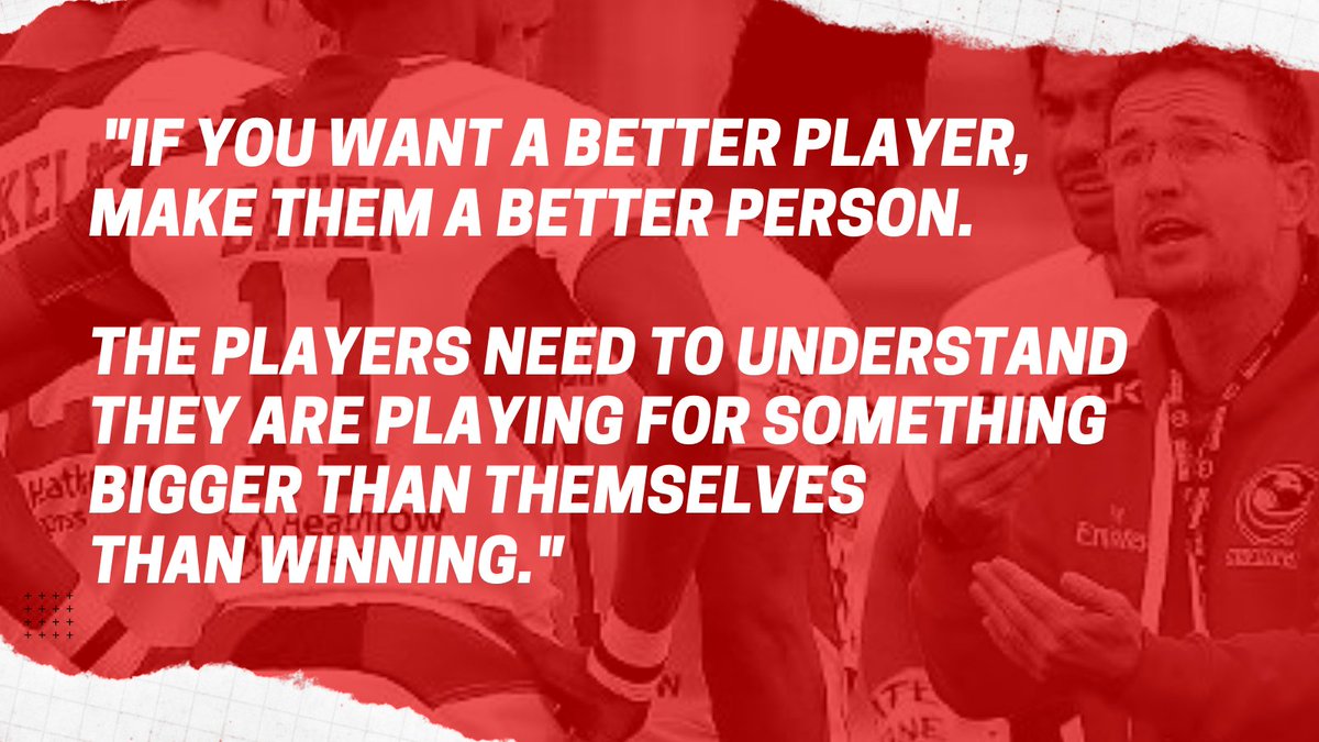 Players need perspective &amp; gratitude on how fortunate they are. They must embrace the opportunity their talents provide &amp; maximise themselves as people holistically. 

My role is  to guide &amp; mentor them along that journey, which requires emotional investment in the player.