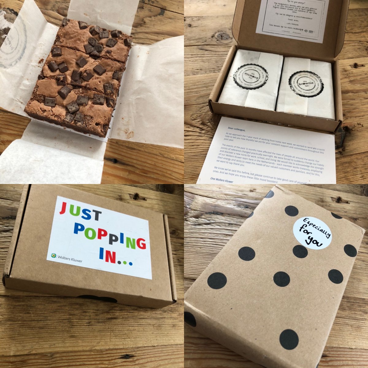 Thanks Wolters Kluwer #Basecone for the delicious brownies #browniebox working from home 1-year