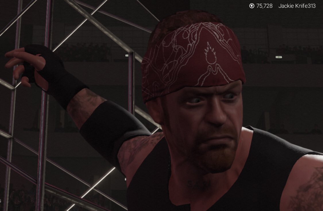 JKnife313's tweet photo. Some in-game shots.
#wwe2k19
#wwe2k20
#caws
#undertaker
#bigevilreddevil
#americanbadass
#wwfattitude
#ruthlessaggression
#wwegames https://t.co/DbE9Eh3vdG