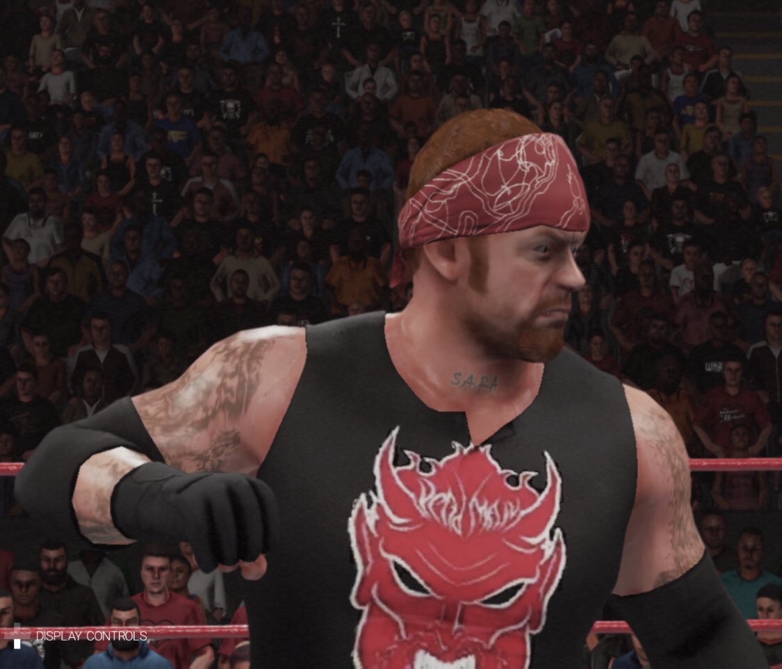 JKnife313's tweet photo. Some in-game shots.
#wwe2k19
#wwe2k20
#caws
#undertaker
#bigevilreddevil
#americanbadass
#wwfattitude
#ruthlessaggression
#wwegames https://t.co/DbE9Eh3vdG