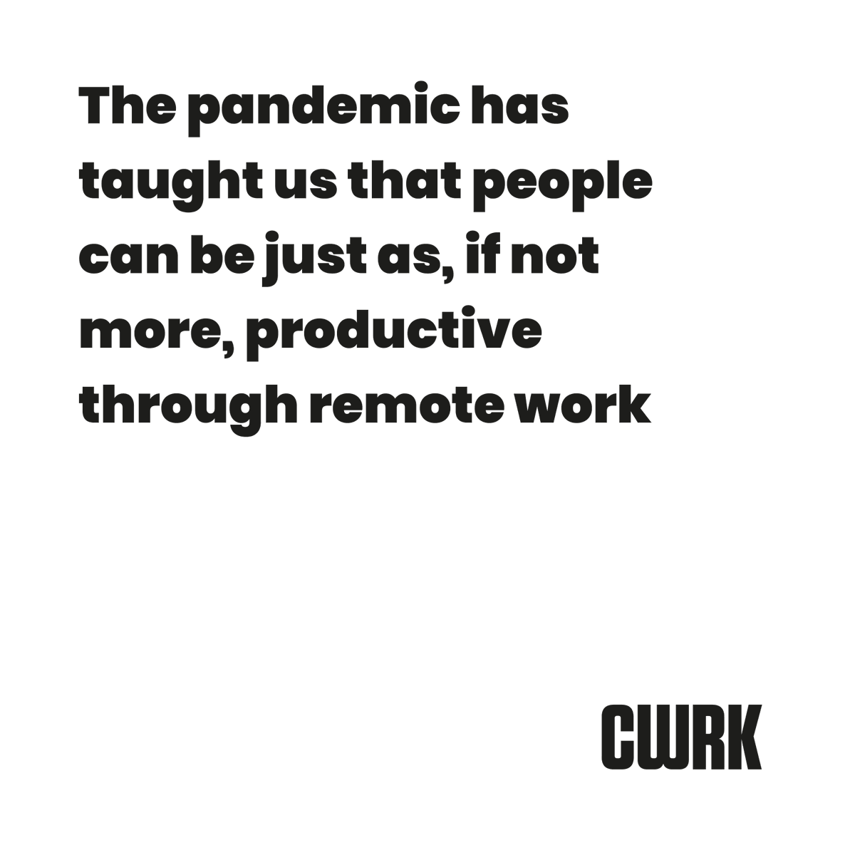Maximise productivity by adopting hybrid working. 

wearecwrk.co.uk

#coworking #fridayfeeling #fridayvibes #officespace #flexibilty #hyridoffice #remotework