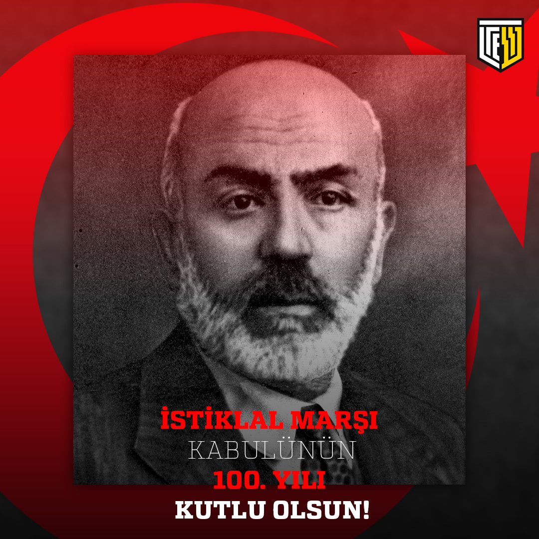 Bir Milletin Dünya'ya en güzel seslenişi...
12 Mart İstiklal Marşı'nın Kabulü Kutlu Olsun!

#istiklalmarşı100yaşında #12mart #mehmetakifersoy #crewespor