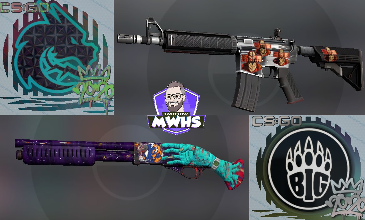 mwhscoach's tweet image. Estamos on twitch.tv/mwhs

20 RT   ⚠  Adesivo big 
40 RT  💣 Cano Curto Apocalíptica 
70 RT  ✅ M4A4 Magnesium 
100 RT⭐ Adesivo Spirit 

Sorteio realizado para seguidores do twitter!