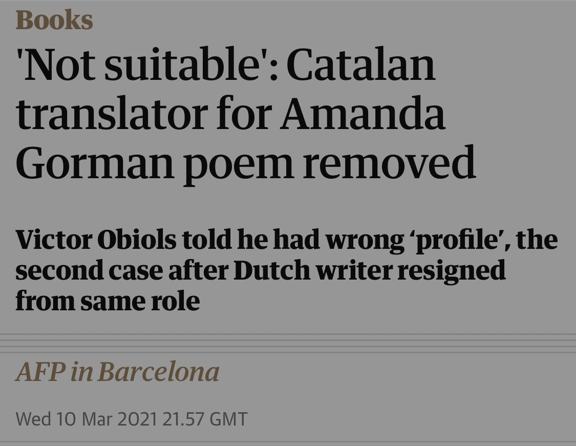 TorstenColijn's tweet photo. So ironic how new hills are being created today @TheAmandaGorman #TheHillWeClimb #Notsuitable #Catalan #translator #poem via @guardian  https://t.co/ZejBAllra2 https://t.co/jJyIzh492n