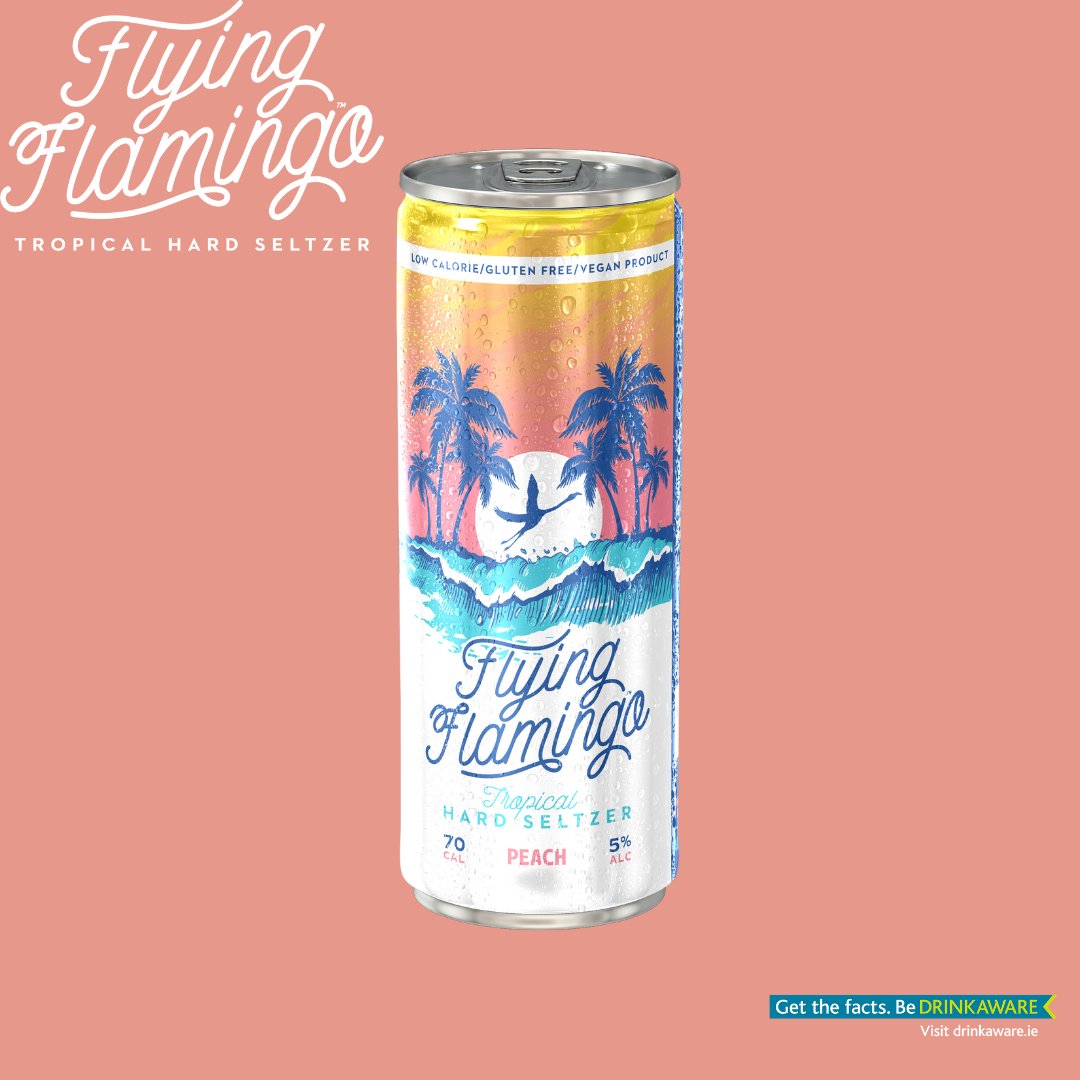 Peach Hard Seltzer. Available from your local <a href="/SuperValuIRL/">SuperValu Ireland</a> <a href="/CentraIRL/">Centra Ireland</a> <a href="/TescoIrl/">Tesco Ireland</a> 
#drinkaware #flyingflamingo #flamingoseltzer