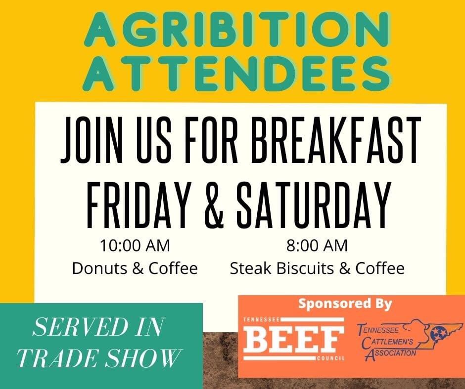 Agribition Attendees - JOIN US for breakfast TODAY AND TOMORROW in the Trade Show! We'll have donuts 🍩 Friday and steak biscuits 🥩 Saturday, served with hot coffee ☕️ BOTH days!