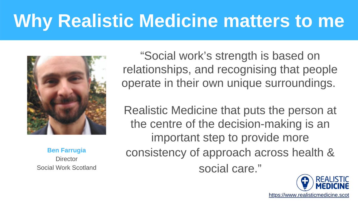 RealisticMed's tweet photo. The principles of #RealisticMedicine are not relevant for just one aspect of care. #ItTakesATeam to ensure that every care pathway is centred around what matters to the person.
#WhyRMMatters. Register now for the CMO's Annual Report launch on 17 March: https://t.co/PMaoif3tDB https://t.co/33jnf0sqHb
