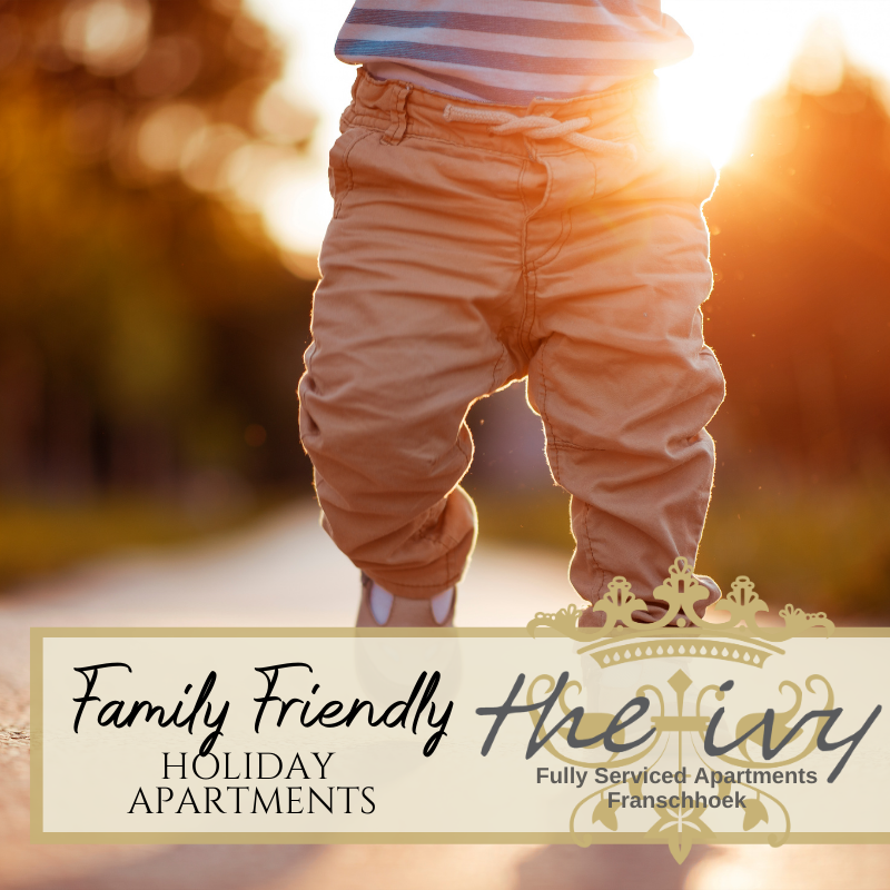 Our apartments are child friendly with optional features such as a camping cot, high chair and even babysitting on request!

#spaciousapartments #stunningviews #franschhoek #capewinelands #selfcatering