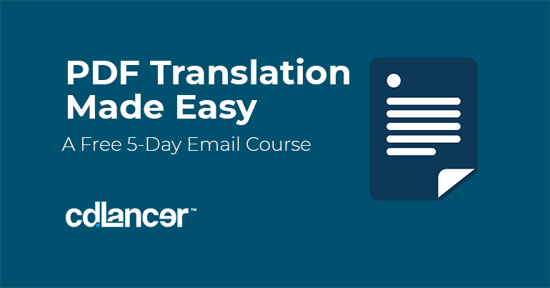 cdlancer's tweet photo. PDF #translation is both scary and stressful.😱 This #free course makes it easier to translate all types of PDFs (no matter your graphic design skills). https://t.co/WM0MG7ZtGA via @cdlancer https://t.co/tIvQSShCUn