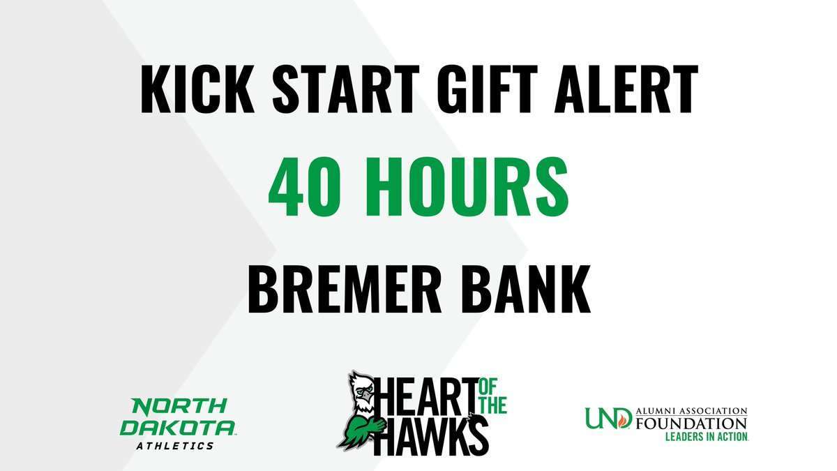undalumni's tweet photo. Thank you, Bremer Bank of Grand Forks! We are beyond grateful for the businesses and individuals who are already rallying behind Heart of the Hawks.

#HelpingHawks | #UNDproud https://t.co/7NRTrMdeLD